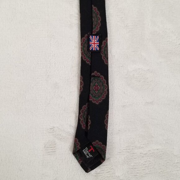 Robert Talbott Hand Sewn Tie for Nordstrom Silk Wool Medallion 3 1/8 x 57 3/8 - Picture 9 of 12